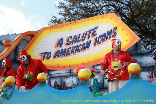 2016 Mardi Gras parade, Krewe of Alla - photo by Jules Richard
