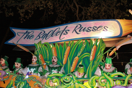 Krewe of Hermes Title Float - photo by Jules Richard